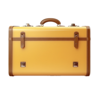 Retro yellow suitcases isolated png