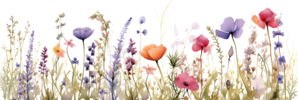 Aquarell Blumen- Rand png