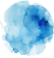 blå vattenfärg måla fläck png