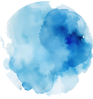 Blau Aquarell Farbe Stelle png