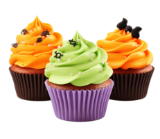 Tasty spooky cupcake for Halloween party png