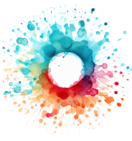 Watercolor paint splash isolated png