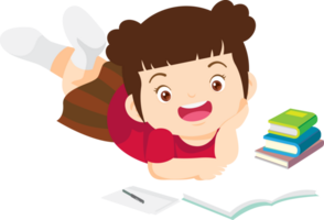 niños leyendo libros png