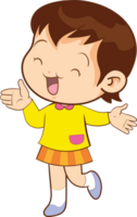 cute little children girl or kids cartoon character png