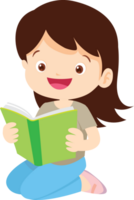 niños leyendo libros png