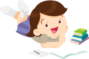 children reading books png