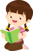 barn som läser böcker png
