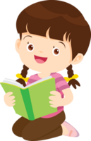 kinderen die boeken lezen png