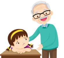 Grandparents,elderly people,grandfather and grandmother, characters in various activities png