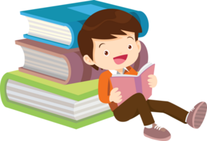 children reading books png