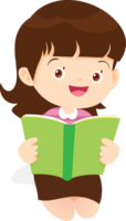 children reading books png