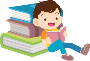 children reading books png