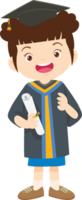 cute graduate students in graduate education with hat diploma ,certificate cartoon png