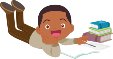 kinderen die boeken lezen png