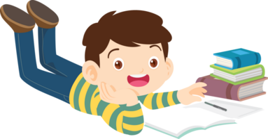 Kinder lesen Bücher png