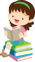 children reading books png