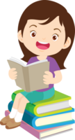 children reading books png