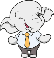 linda elefante negocio oficial mascota dibujos animados png