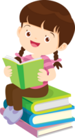 children reading books png