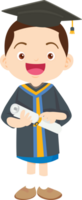 cute graduate students in graduate education with hat diploma ,certificate cartoon png