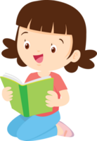 children reading books png