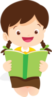 children reading books png