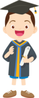 cute graduate students in graduate education with hat diploma ,certificate cartoon png