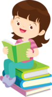 children reading books png