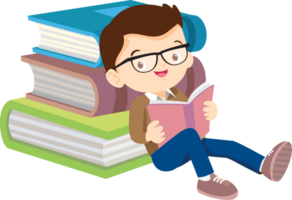 children reading books png