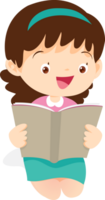 children reading books png