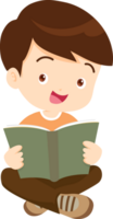 niños leyendo libros png