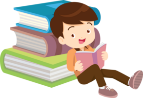 children reading books png