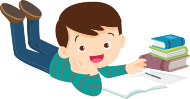 children reading books png