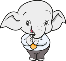 linda elefante negocio oficial mascota dibujos animados png