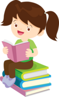 kinderen die boeken lezen png