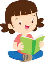 Kinder lesen Bücher png