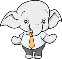 schattig olifant bedrijf officieel mascotte tekenfilm png