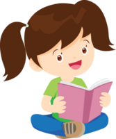 bambini che leggono libri png