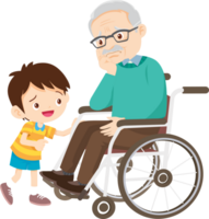 morföräldrar, äldre människor, farfar och mormor, tecken i olika aktiviteter png