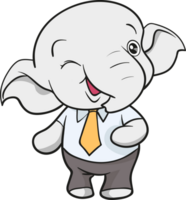 linda elefante negocio oficial mascota dibujos animados png