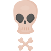 calavera con huesos png