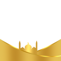 islámico dorado mezquita marco png