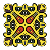 naadloos ornamentiek tegel mehndi ontwerp. etnisch ornament, kleurrijk tekening symmetrie textuur. volk traditioneel geestelijk tribal ontwerp. gebogen doodling motief. kleur kunst. png