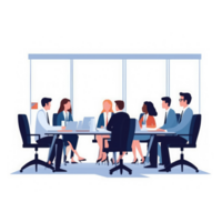 Business executives participating in a business meeting . AI Generated png