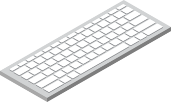 ordinateur clavier isométrique 3d icône. png