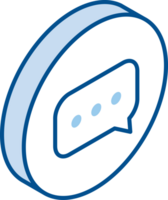 Chat icon isometric png