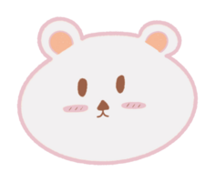 Cute Bear Face Flat Icon png