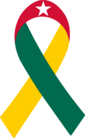 3D Flag of Togo on ribbon. png