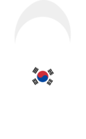 3d flagga av söder korea på band. png