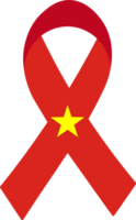 3D Flag of Vietnam on ribbon. png